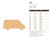 Unfinished Van Wood Cutout for Door Hangers, Seasonal Decor and Paint Parties, Baltic Birch Craft Blank