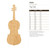 Unfinished Violin Wood Cutout for Door Hangers, Seasonal Decor and Paint Parties, Baltic Birch Craft Blank