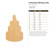 Unfinished Wedding Cake Wood Cutout - Unfinished Baltic Birch Craft Shape