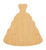 Unfinished Wedding Dress Wood Cutout for Door Hangers, Seasonal Decor and Paint Parties, Baltic Birch Craft Blank