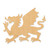 Unfinished Welsh Dragon Wood Cutout - Unfinished Baltic Birch Craft Shape