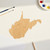 Unfinished West Virginia Wood Cutout for Door Hangers, Seasonal Decor and Paint Parties, Baltic Birch Craft Blank