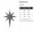 Bethlehem Star Steel Cutout Shape - Raw Metal Wall Art and Craft Supply