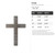 Cross Steel Cutout Shape - Raw Metal Wall Art and Craft Supply