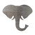 Elephant Head Steel Cutout Shape - Raw Metal Wall Art and Craft Supply