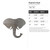 Elephant Head Steel Cutout Shape - Raw Metal Wall Art and Craft Supply