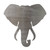 Elephant Head Steel Cutout Shape, Raw Metal Wall Art and Craft Supply