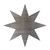 Eight Point Star Steel Cutout Shape, Raw Metal Wall Art and Craft Supply