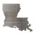 Louisiana Steel Cutout Shape - Raw Metal Wall Art and Craft Supply