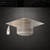 Graduation Cap 2 Steel Cutout Shape, Raw Metal Wall Art and Craft Supply