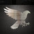 Hawk Steel Cutout Shape - Raw Metal Wall Art and Craft Supply