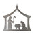 Nativity Steel Cutout Shape - Raw Metal Wall Art and Craft Supply