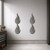 Flame Steel Cutout Shape - Raw Metal Wall Art and Craft Supply