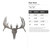 Deer Skull Steel Cutout Shape - Raw Metal Wall Art and Craft Supply