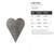 Long Heart Steel Cutout Shape, Raw Metal Wall Art and Craft Supply