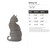 Sitting Cat Steel Cutout Shape - Raw Metal Wall Art and Craft Supply