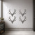 Reindeer Head Steel Cutout Shape - Raw Metal Wall Art and Craft Supply