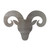 Ram Head Steel Cutout Shape - Raw Metal Wall Art and Craft Supply