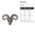 Ram Head Steel Cutout Shape - Raw Metal Wall Art and Craft Supply