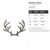 Reindeer Antlers Steel Cutout Shape - Raw Metal Wall Art and Craft Supply