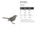 Mockingbird Steel Cutout Shape - Raw Metal Wall Art and Craft Supply
