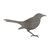 Mockingbird Steel Cutout Shape, Raw Metal Wall Art and Craft Supply
