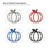 Pumpkin Steel Cutout Shape - Raw Metal Wall Art and Craft Supply