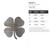 Clover 2 Steel Cutout Shape, Raw Metal Wall Art and Craft Supply