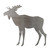 Moose 2 Steel Cutout Shape, Raw Metal Wall Art and Craft Supply
