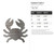 Cartoon Crab 2 Steel Cutout Shape - Raw Metal Wall Art and Craft Supply