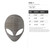 Alien 1 Steel Cutout Shape - Raw Metal Wall Art and Craft Supply