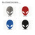 Alien 1 Steel Cutout Shape - Raw Metal Wall Art and Craft Supply