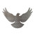 Flying Dove Steel Cutout Shape, Raw Metal Wall Art and Craft Supply