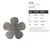Flower Steel Cutout Shape - Raw Metal Wall Art and Craft Supply