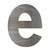 Lowercase Letter E Steel Cutout Shape - Raw Metal Wall Art and Craft Supply