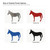 Mule Steel Cutout Shape, Raw Metal Wall Art and Craft Supply