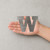 Lowercase Letter W Steel Cutout Shape - Raw Metal Wall Art and Craft Supply