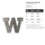 Lowercase Letter W Steel Cutout Shape, Raw Metal Wall Art and Craft Supply