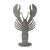 Lobster Steel Cutout Shape - Raw Metal Wall Art and Craft Supply