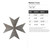 Maltese Cross Steel Cutout Shape, Raw Metal Wall Art and Craft Supply
