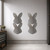 Easter Bunny Head Steel Cutout Shape, Raw Metal Wall Art and Craft Supply