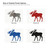 Moose Steel Cutout Shape - Raw Metal Wall Art and Craft Supply