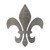 Fleur De Lis 2 Steel Cutout Shape, Raw Metal Wall Art and Craft Supply