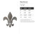 Fleur De Lis 2 Steel Cutout Shape, Raw Metal Wall Art and Craft Supply