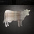 Cow 1 Steel Cutout Shape - Raw Metal Wall Art and Craft Supply