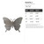 Butterfly 2 Steel Cutout Shape, Raw Metal Wall Art and Craft Supply