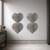 Heart 3 Steel Cutout Shape, Raw Metal Wall Art and Craft Supply