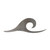 Ocean Wave Steel Cutout Shape - Raw Metal Wall Art and Craft Supply