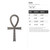 Ankh Steel Cutout Shape - Raw Metal Wall Art and Craft Supply