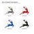 Flying Reindeer Steel Cutout Shape - Raw Metal Wall Art and Craft Supply
